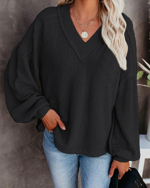 V Neck Knit Sweater - All Good Laces