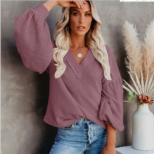 V Neck Knit Sweater - All Good Laces