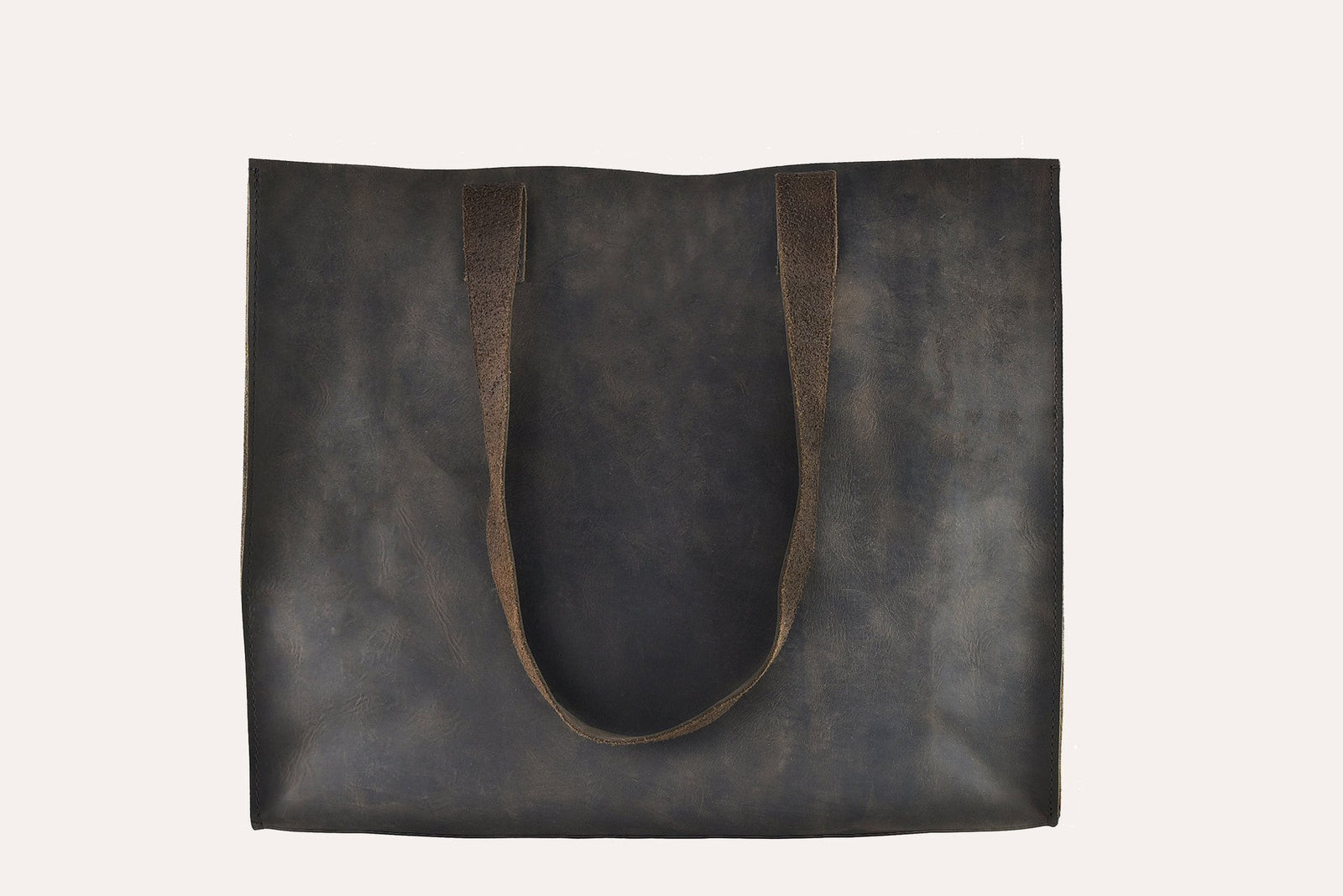 Brown Raw Edge Tote Bag - All Good Laces