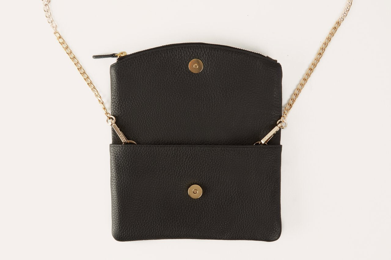 Flap Clutch Bag with Removable Chain - All Good Laces