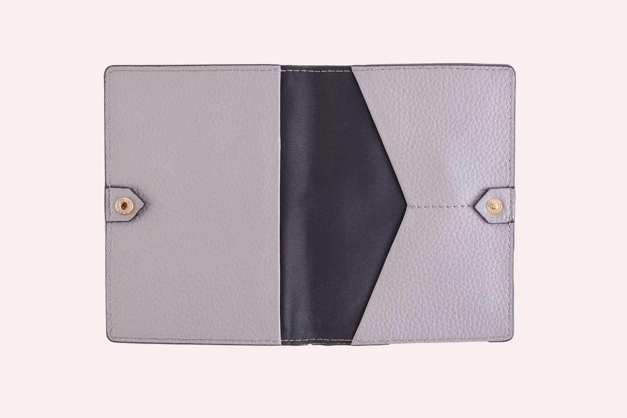 Gray Passport Sleeve with Zipper Pocket - All Good Laces