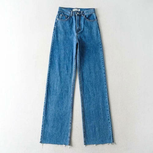 Casual Fashion Straight Leg Women's Jeans - All Good Laces