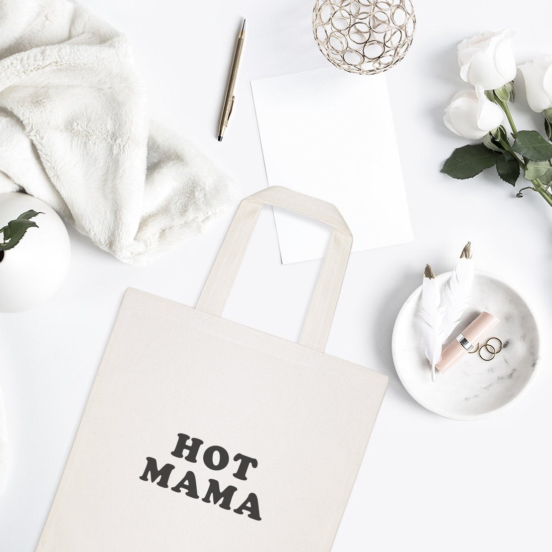 Reusable and Eco-friendly Hot Mama Canvas Tote Bag - All Good Laces