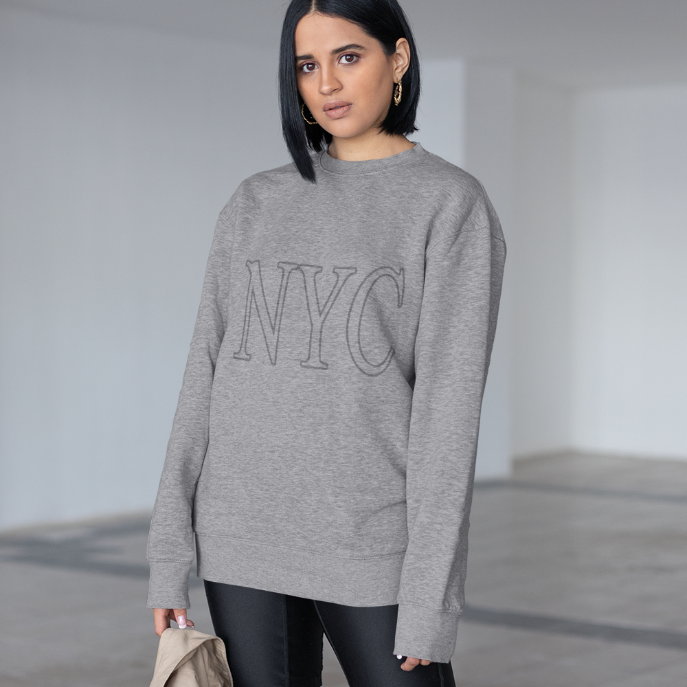 Gray NYC Crewneck Sweatshirt - All Good Laces