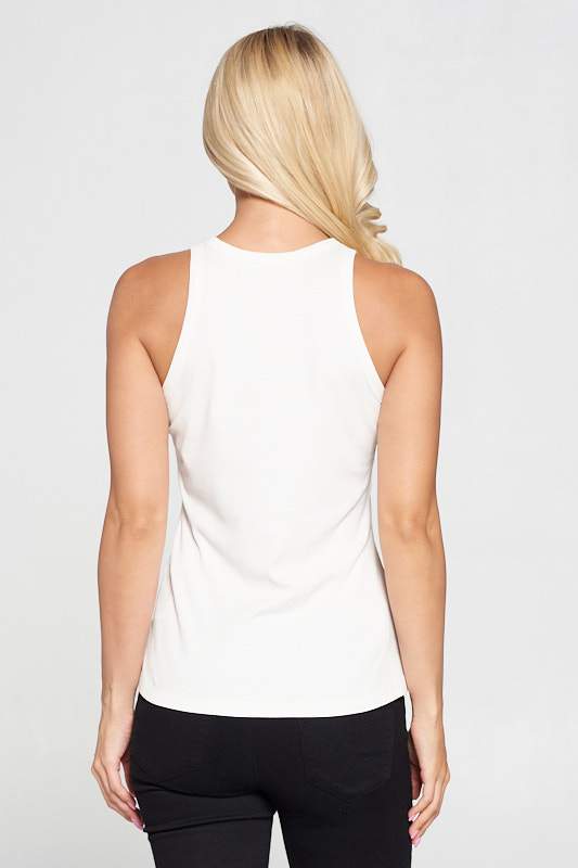Racer Back Rib Knit Tank Top - All Good Laces