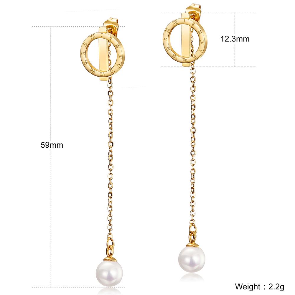 Gold with Front and Back Pearl Dangle Earrings - All Good Laces