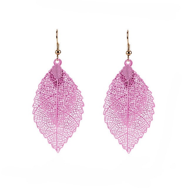 Vintage Colored Leaves Earrings - All Good Laces