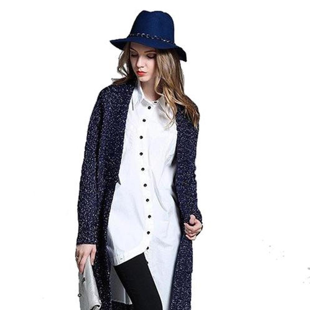 Navy Long Women's Cardigan - All Good Laces