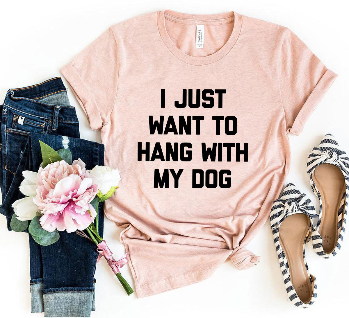 I Just Want To Hang With My Dog Graphic T-Shirt - All Good Laces
