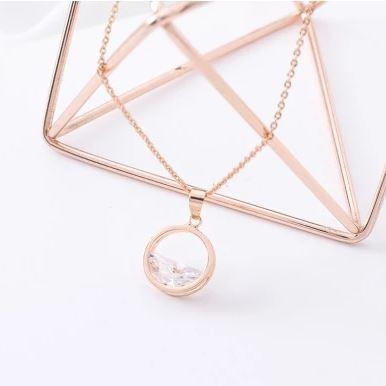 Gold High Quality Zinc Alloy Dainty Crystal Women's Necklace - All Good Laces